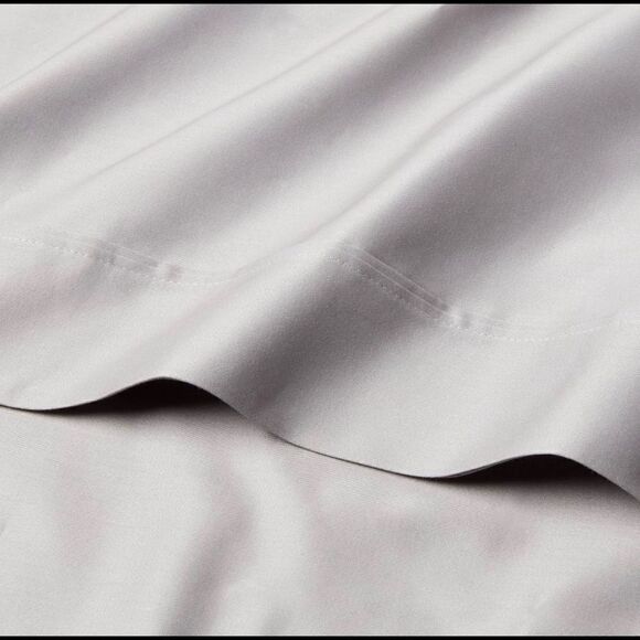 King Cloud Gray 400 Thread Count Solid Performance Sheet Set - Threshold - Picture 3 of 8